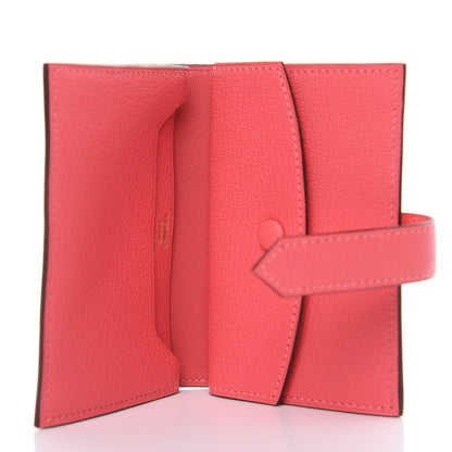 Hermes Chevre Mysore Mini Bearn Wallet Rose Lipstick 5 of 8