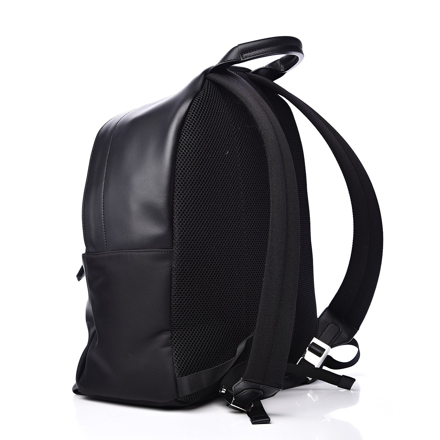 Nylon Vitello Liberty Metal Monster Eyes Rounded Backpack Black