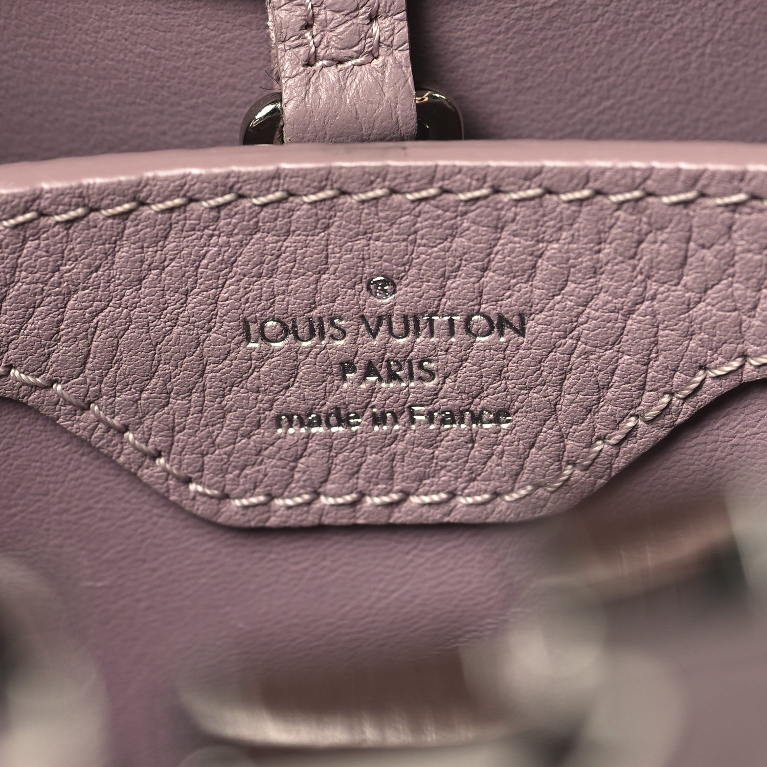 Louis Vuitton Taurillon Iris Blossom Capucines BB Light Purple 6 of 10