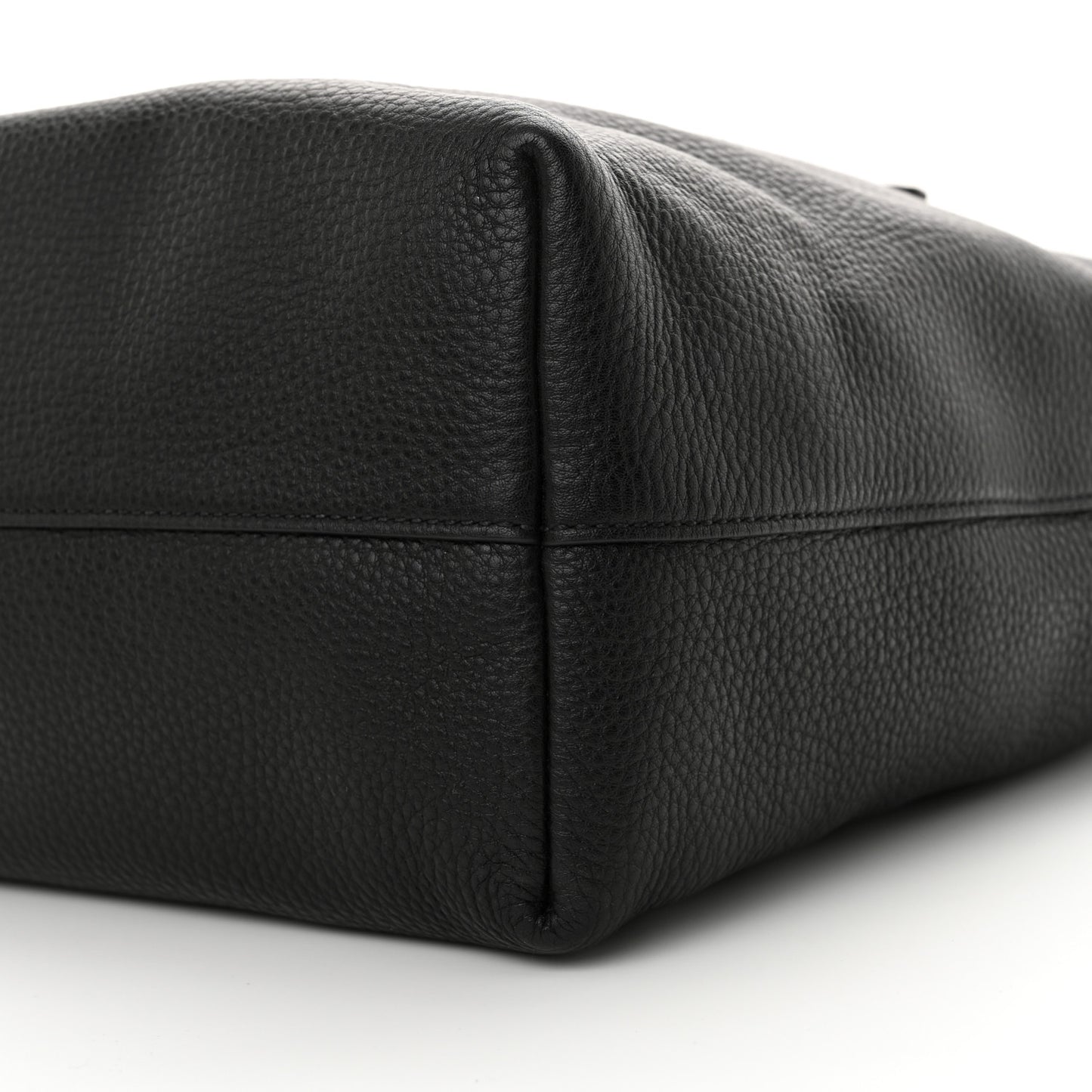 Vitello Daino Shopping Tote Black