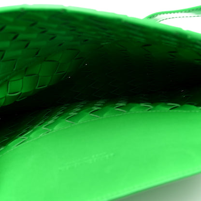 Bottega Veneta Brushed Calfskin Intrecciato Cradle Fold Over Shoulder Bag Parakeet 5 of 10