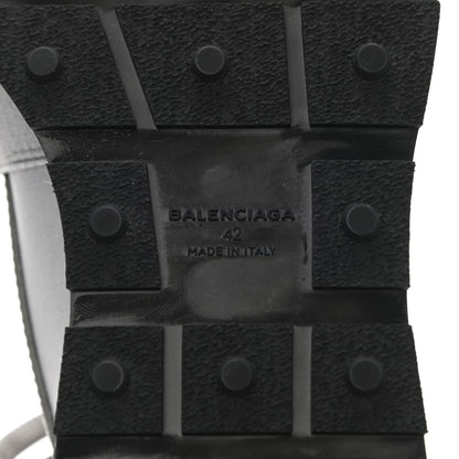Balenciaga Mesh Calfskin Neoprene Mens Race Runner Sneakers 42 Grey Burgundy 6 of 7