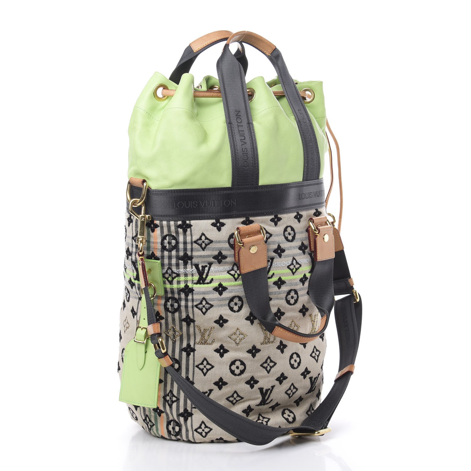 Louis Vuitton Fabric Jacquard Monogram Cheche Gypsy PM Vert 3 of 14