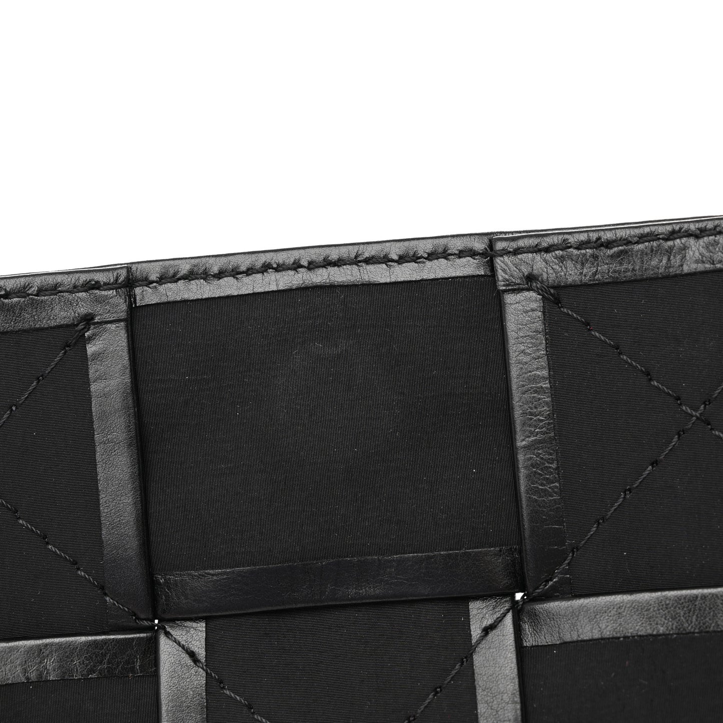 Paper Calfskin Maxi Intreccio Cassette Crossbody Bag Black