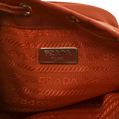 Prada Saffiano Tessuto Nylon Bucket Wristlet Papaya 6 of 11
