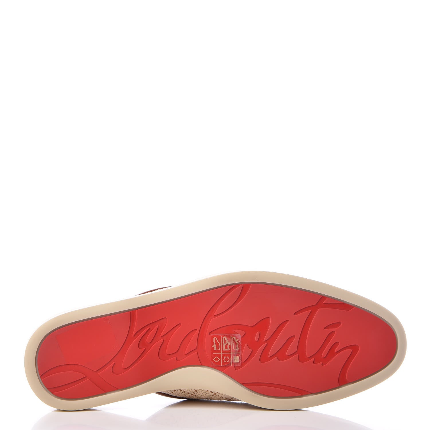 Christian Louboutin Calf Nappa Paille Matelasse Mens Youseffo Flat 41 Beige Cuoio 6 of 8