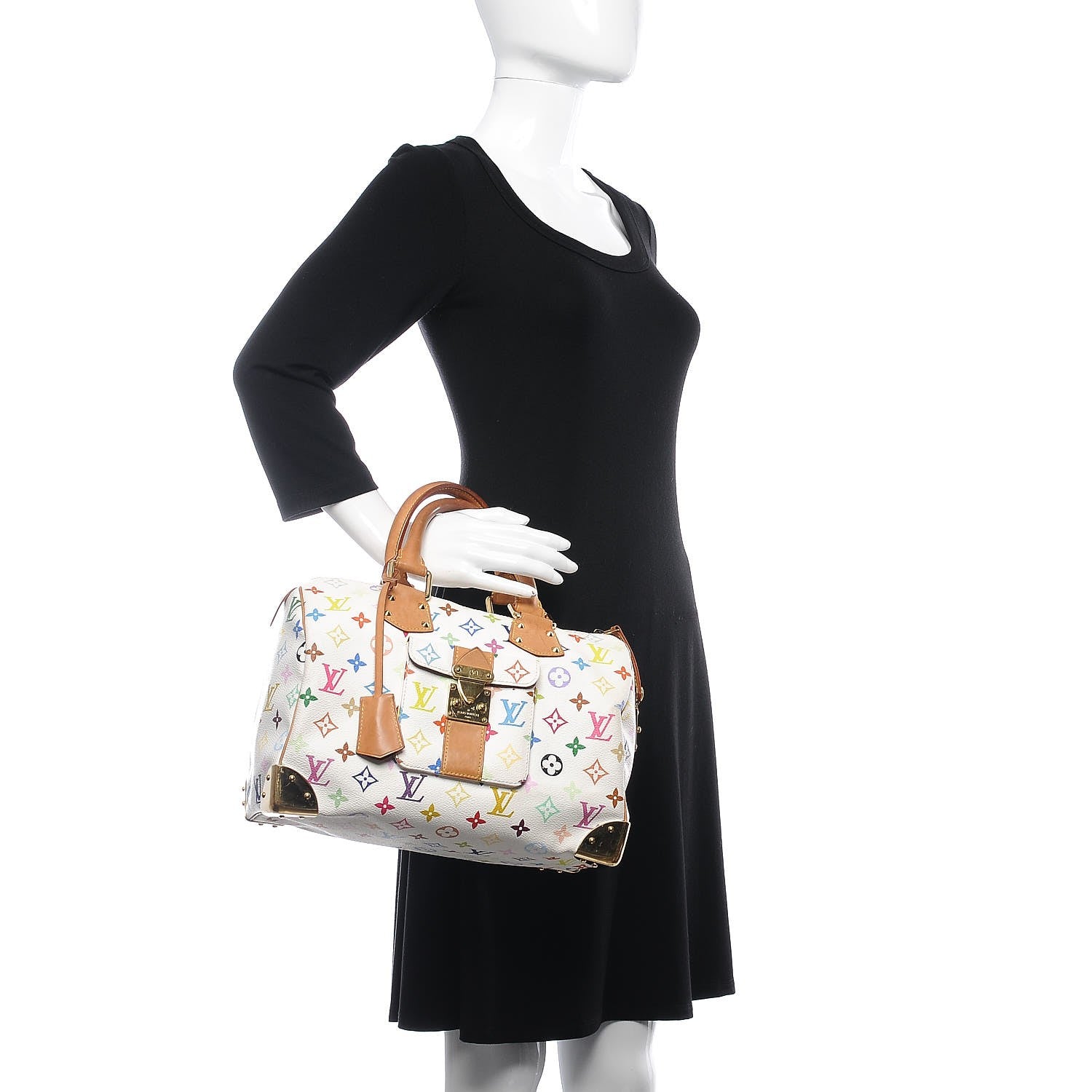 Louis Vuitton Monogram Multicolor Speedy 30 White 2 of 11