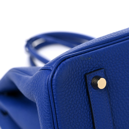 Hermes Togo Horseshoe Birkin 35 Bleu Royal 8 of 13