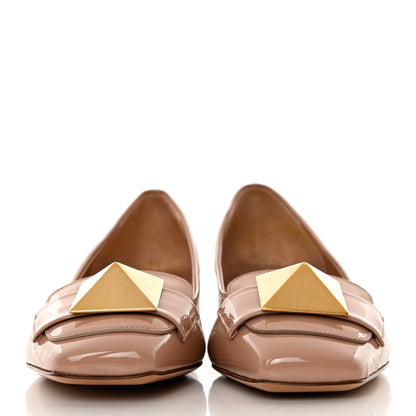 Valentino Garavani Patent One Stud Ballerina 20mm Flats 41 Rose Cannelle 2 of 9