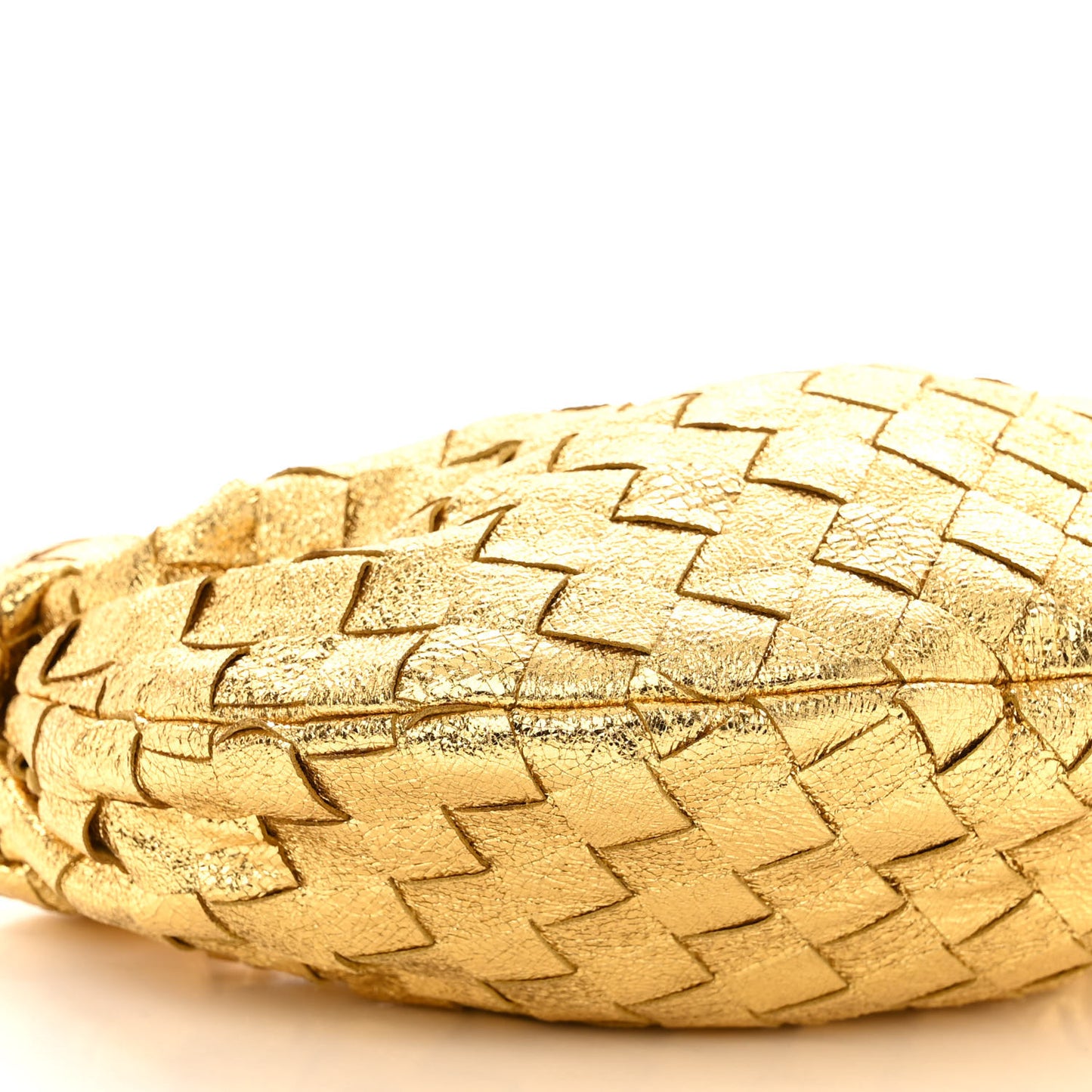 Metallic Nappa Intrecciato Mini Jodie Gold