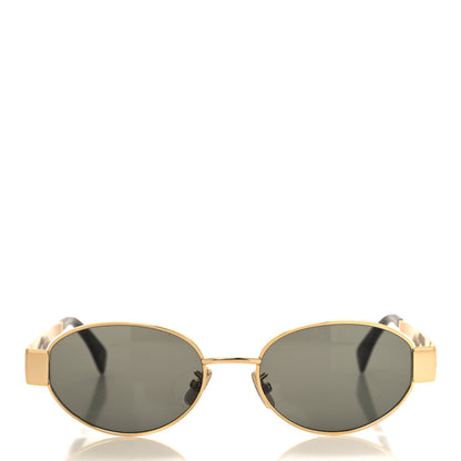 Celine Metal Triomphe 01 Sunglasses CL40235U Gold Green 2 of 7