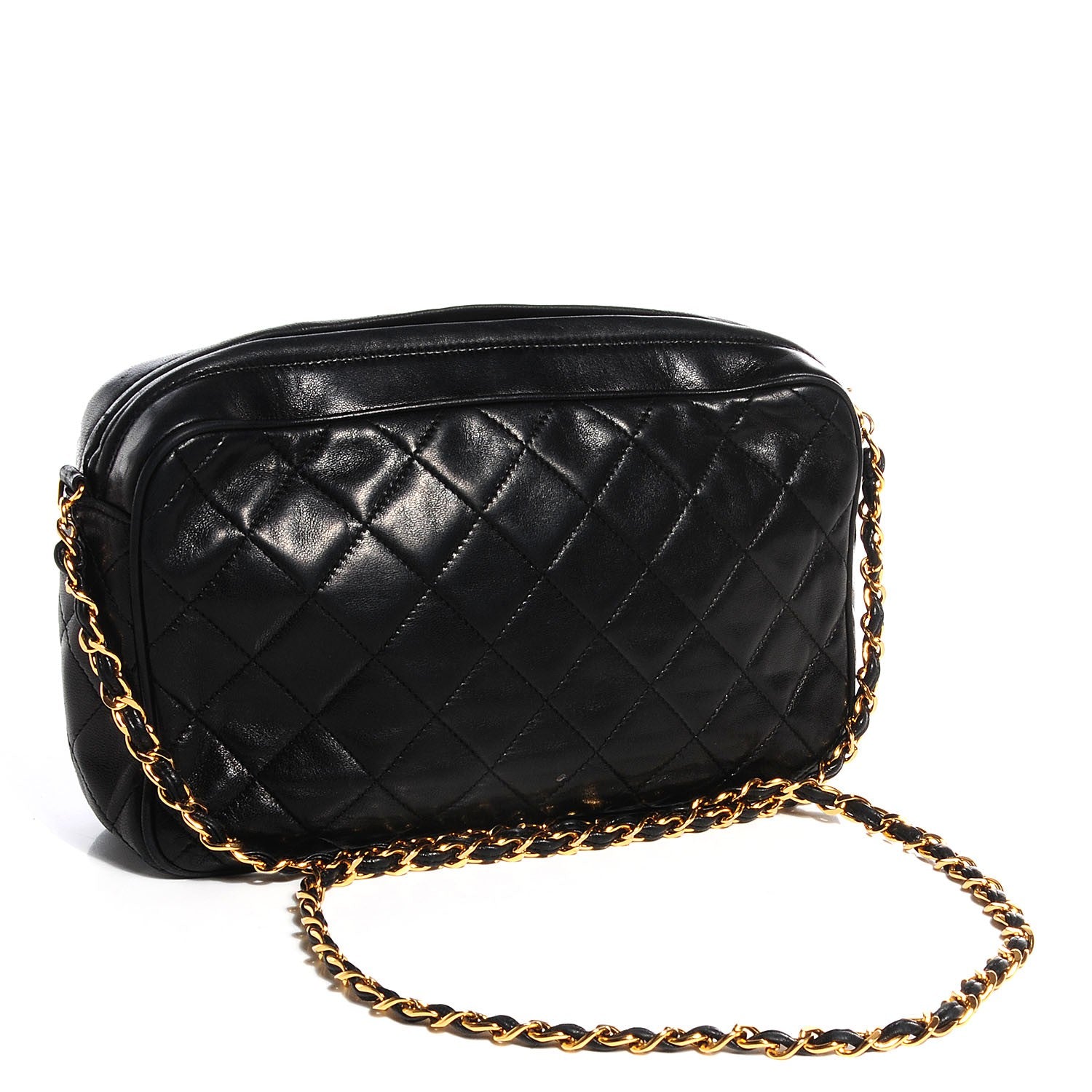 Chanel Lambskin Quilted Tassel Camera Case Black 3 of 8