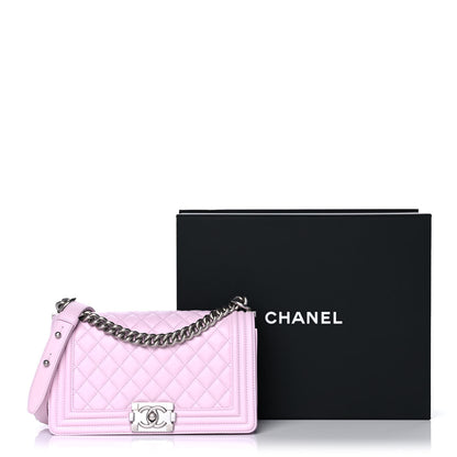 Chanel Lambskin Quilted Medium Boy Flap Light Pink 13 of 13