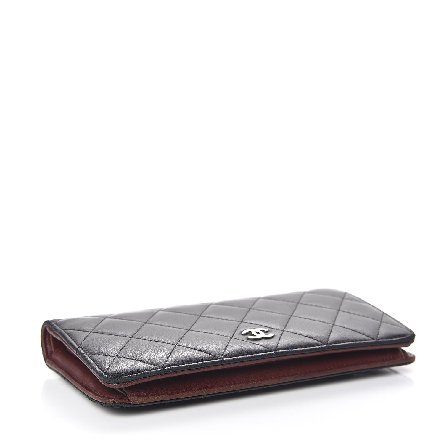 Chanel Lambskin Quilted Yen Wallet Black 4 of 9
