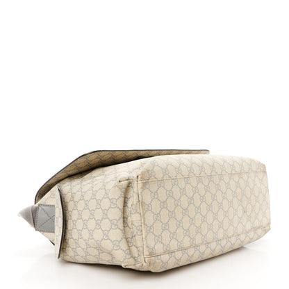 Gucci GG Plus Monogram Messenger Diaper Bag Ecru Grigio 4 of 14