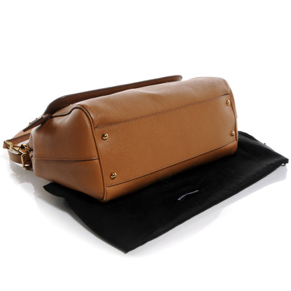 Dolce & Gabbana Vitello Medium Miss Sicily Satchel Camel 4 of 9