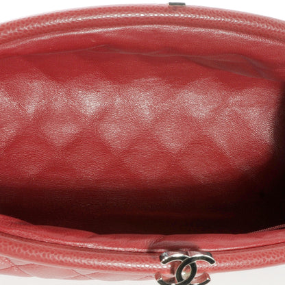 Chanel Caviar Quilted Timeless Clutch Red 6 of 8
