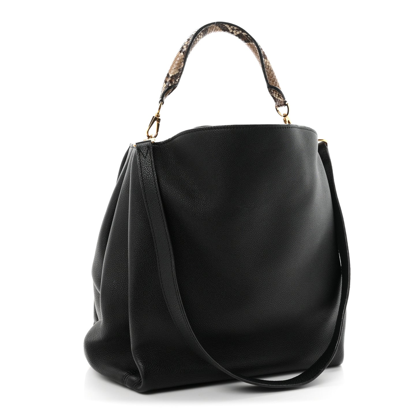 Veau Cachemire Snakeskin Babylone MM Black