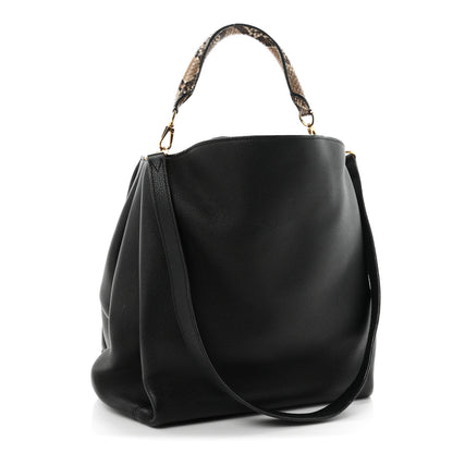 Louis Vuitton Veau Cachemire Snakeskin Babylone MM Black 3 of 10