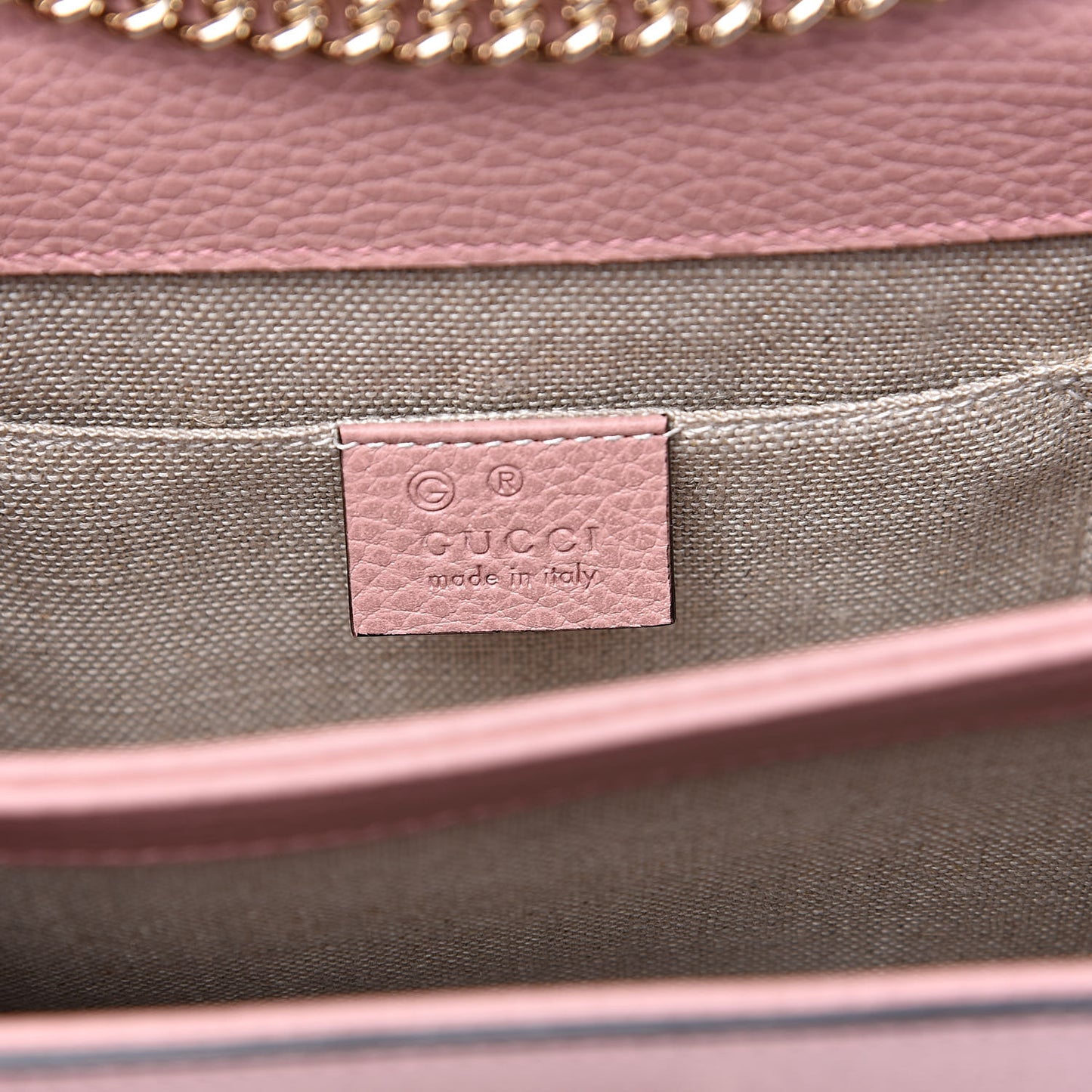 Dollar Calfskin Small Interlocking G Shoulder Bag Soft Pink