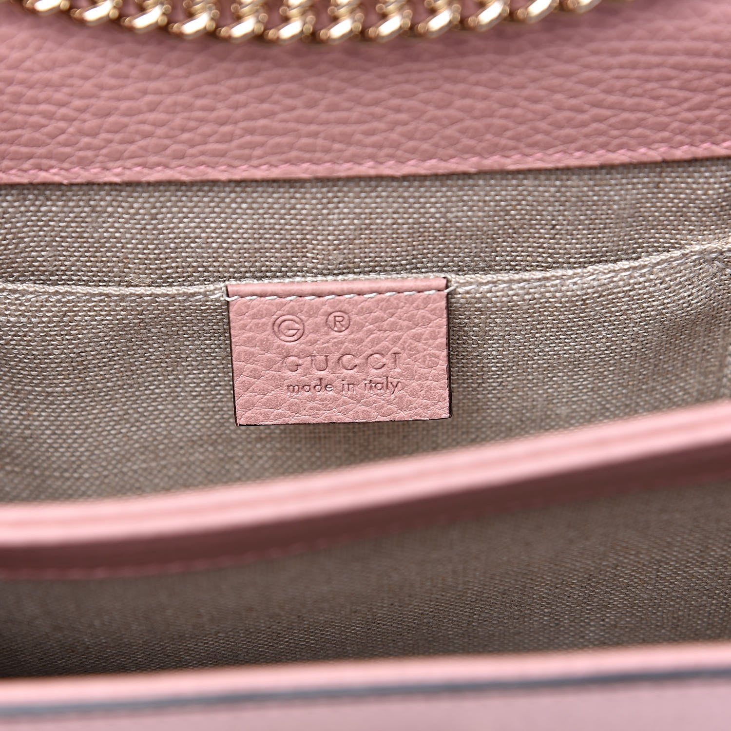 Gucci Dollar Calfskin Small Interlocking G Shoulder Bag Soft Pink 6 of 10