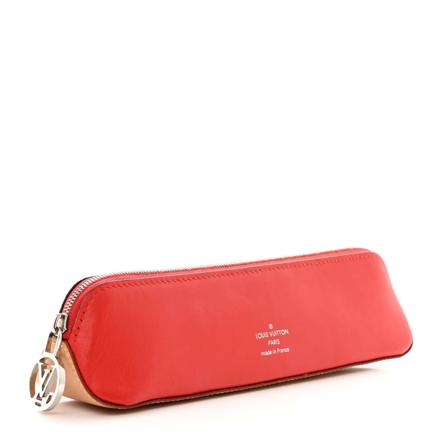 Monogram Elizabeth Pencil Pouch Red