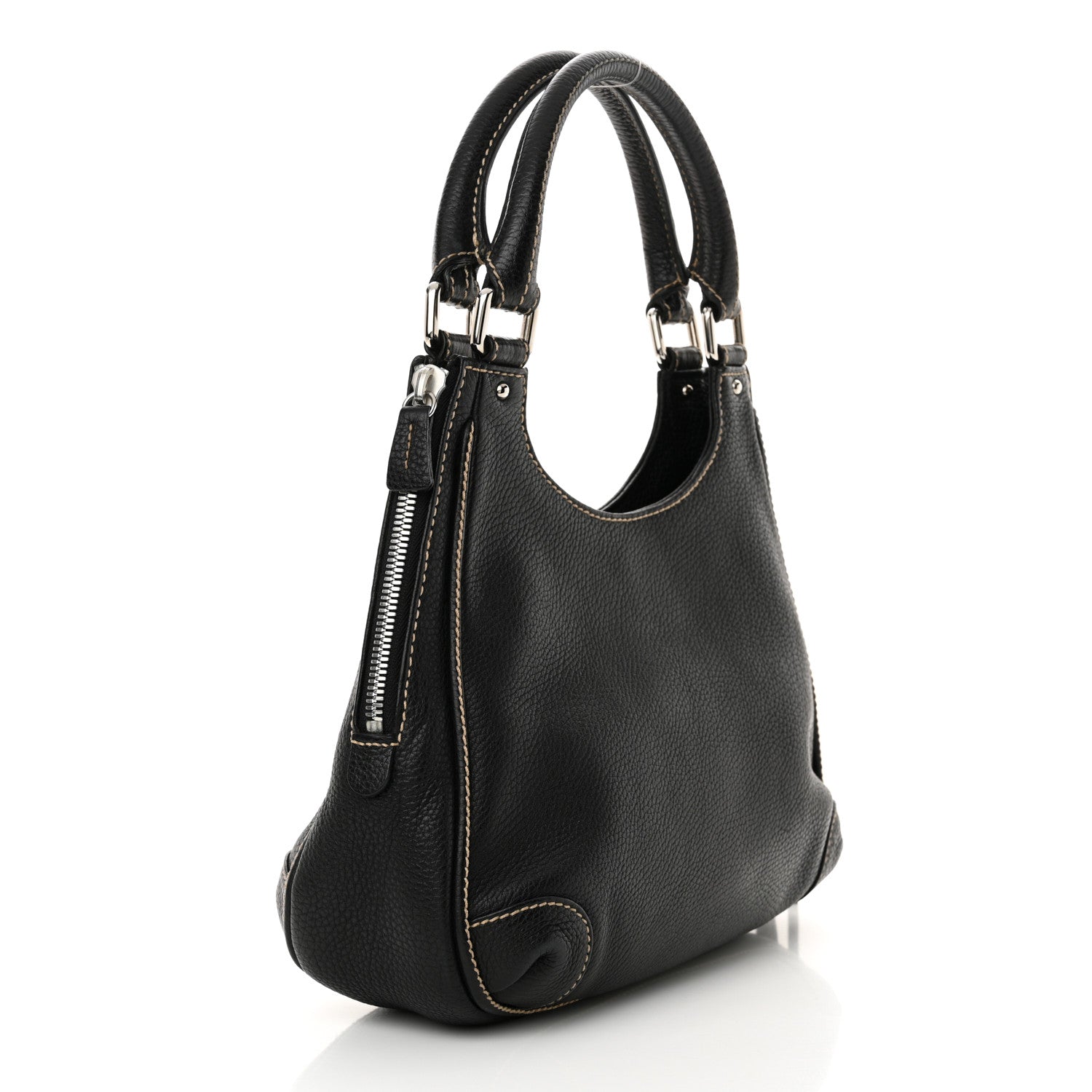 Chanel Grained Calfskin Tassel Hobo Black 3 of 15