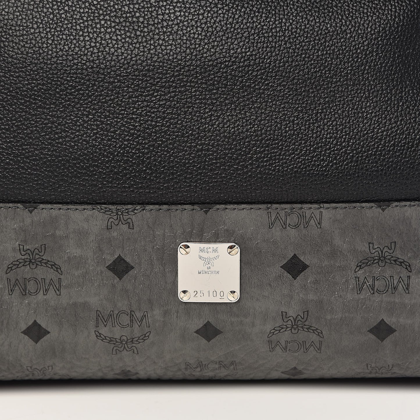Calfskin Visetos Anya Shopper Tote Black