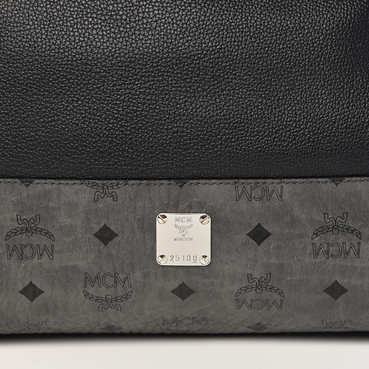 MCM Calfskin Visetos Anya Shopper Tote Black 13 of 13