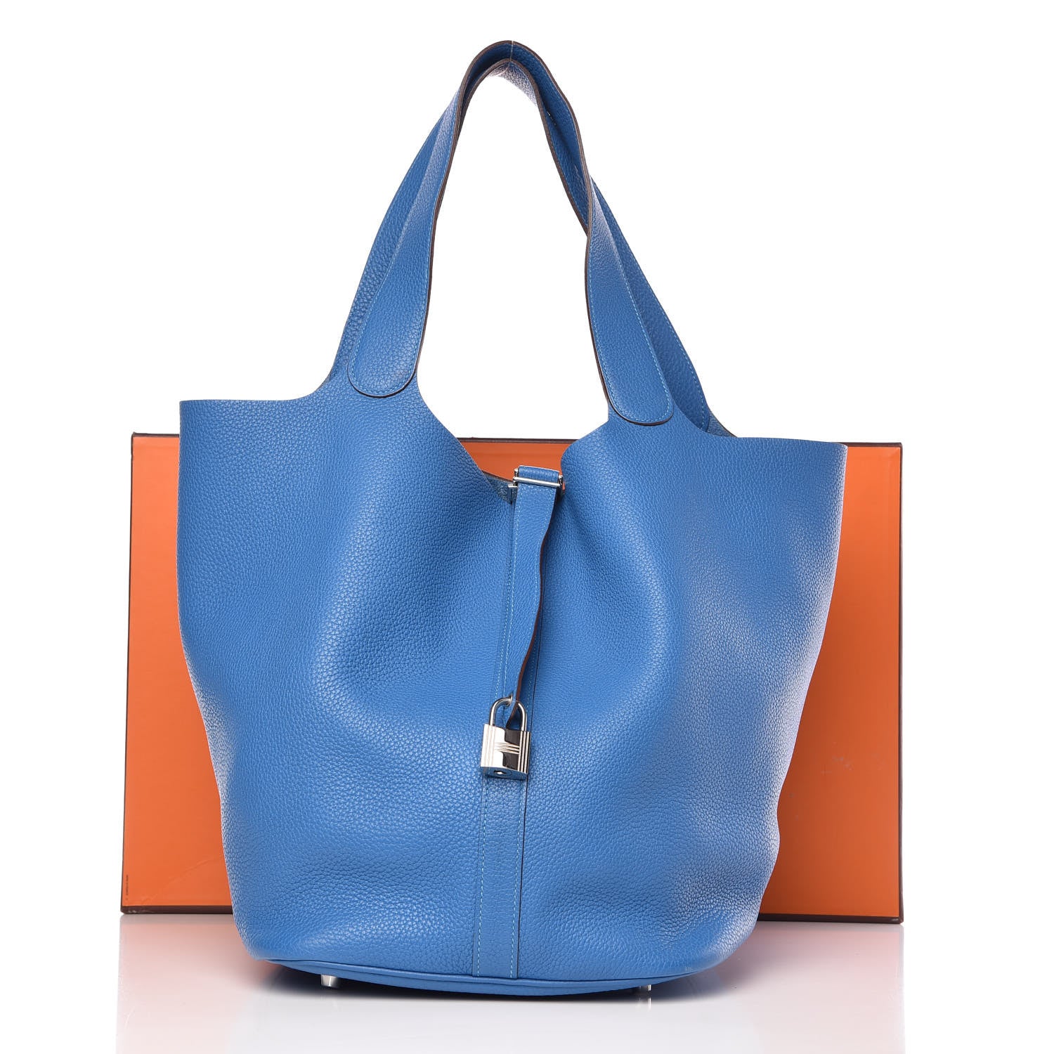 Hermes Taurillon Clemence Picotin Lock TGM Mykonos 10 of 10