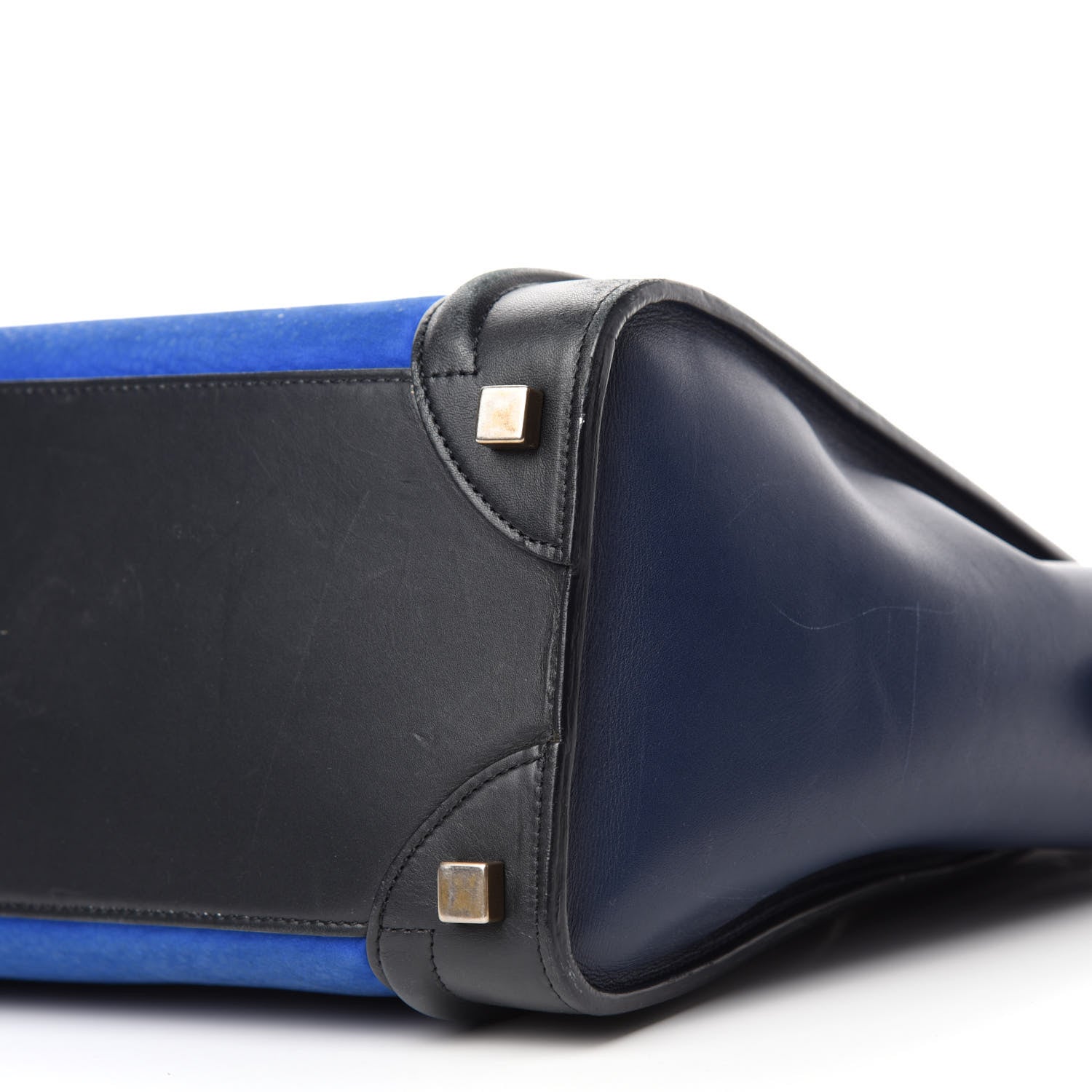 Celine Nubuck Calfskin Suede Micro Tri-Color Luggage Bright Blue 7 of 12