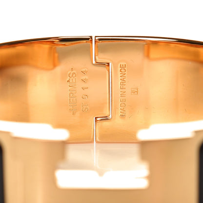 Hermes Enamel Wide Clic Clac H Bracelet PM Black 3 of 4