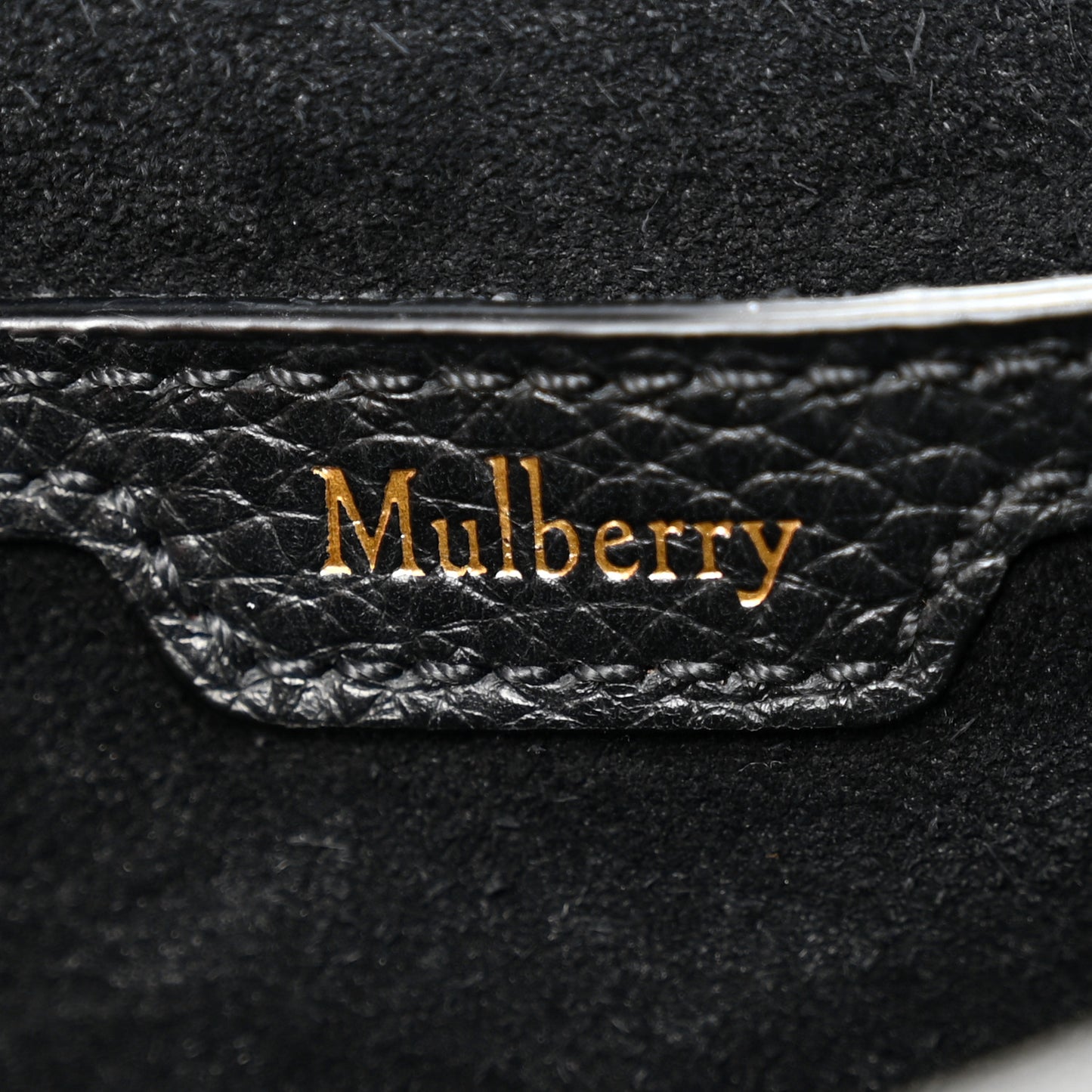Small Classic Grain Calfskin Mini Amberley Flap Black