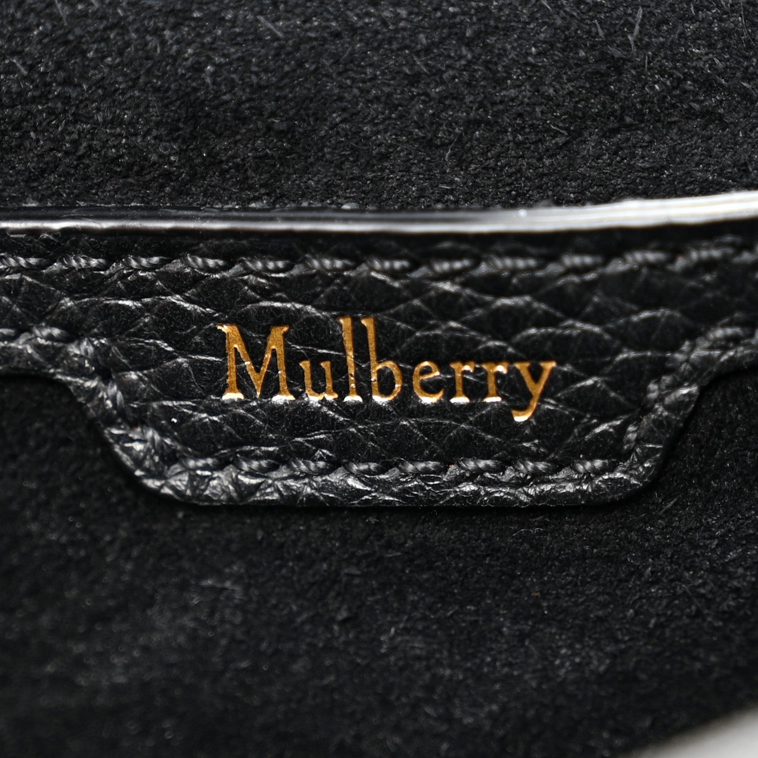 Mulberry Small Classic Grain Calfskin Mini Amberley Flap Black 6 of 13