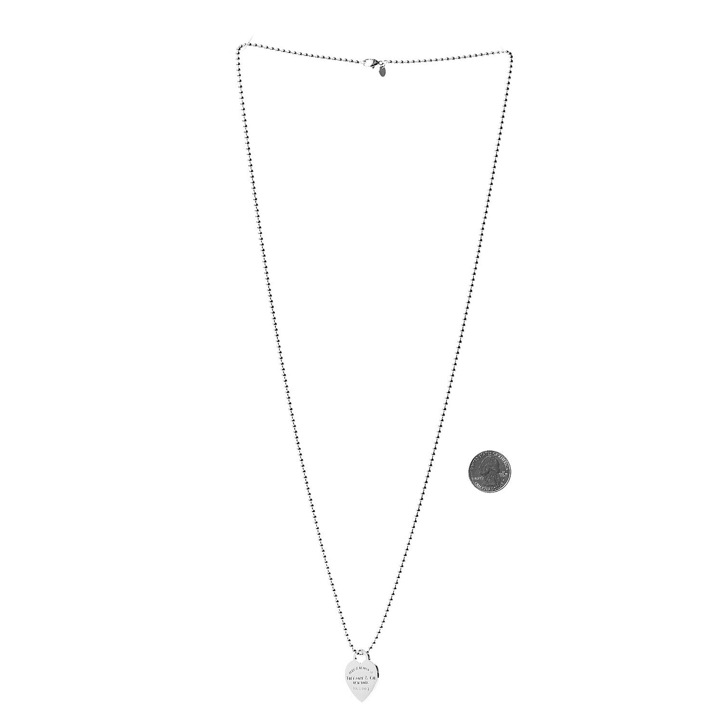Sterling Silver Long Return to Tiffany Heart Pendant Necklace
