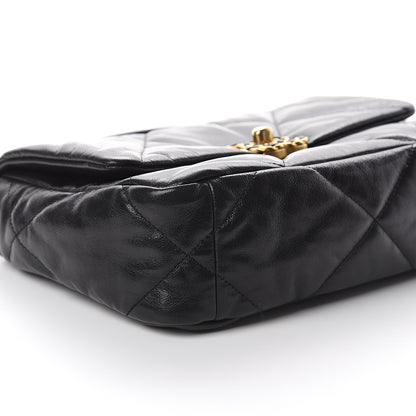 Chanel Goatskin Quilted Medium 19 Flap Black 7 of 8
