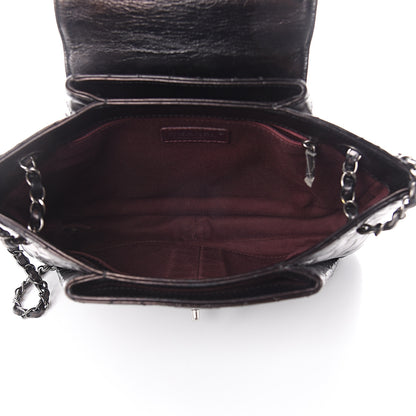 Chanel Glazed Calfskin Quilted Accordion Flap Black 4 of 9