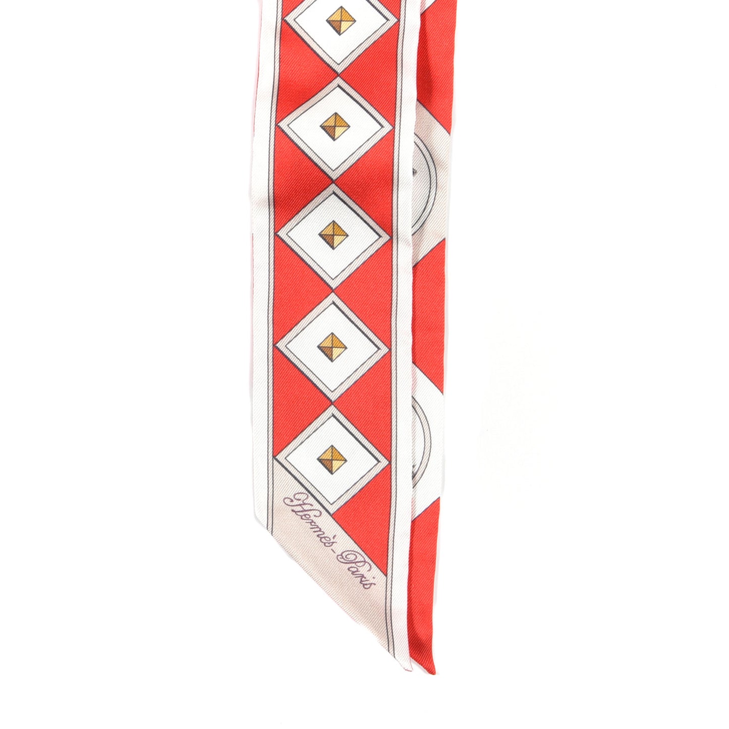 Silk Colliers Et Chiens Twilly Rouge White Mastic