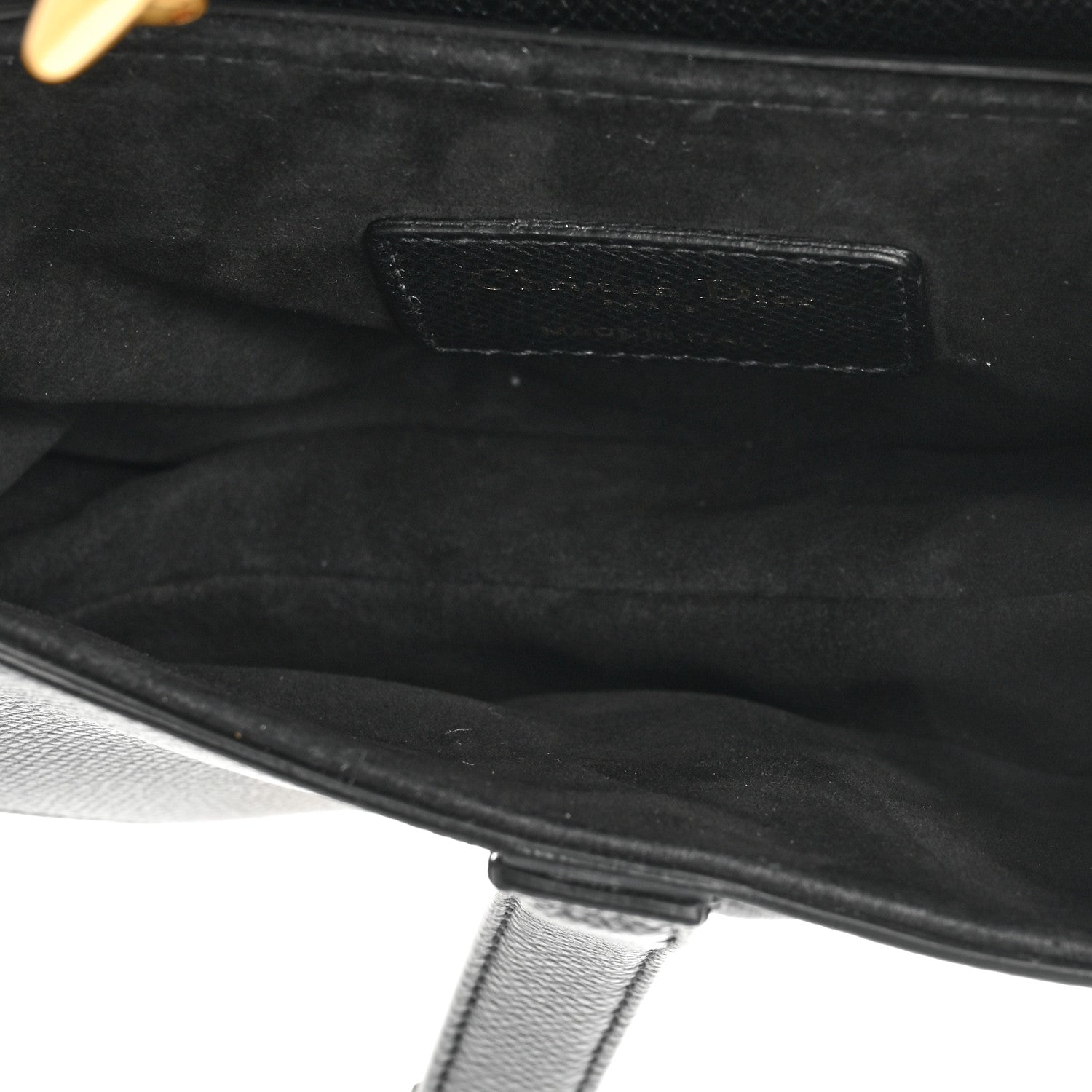 Christian Dior Grained Calfskin Mini Saddle Bag Black 5 of 10