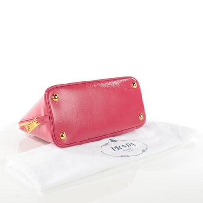 Prada Saffiano Vernice Mini Promenade Tote Peonia 4 of 9