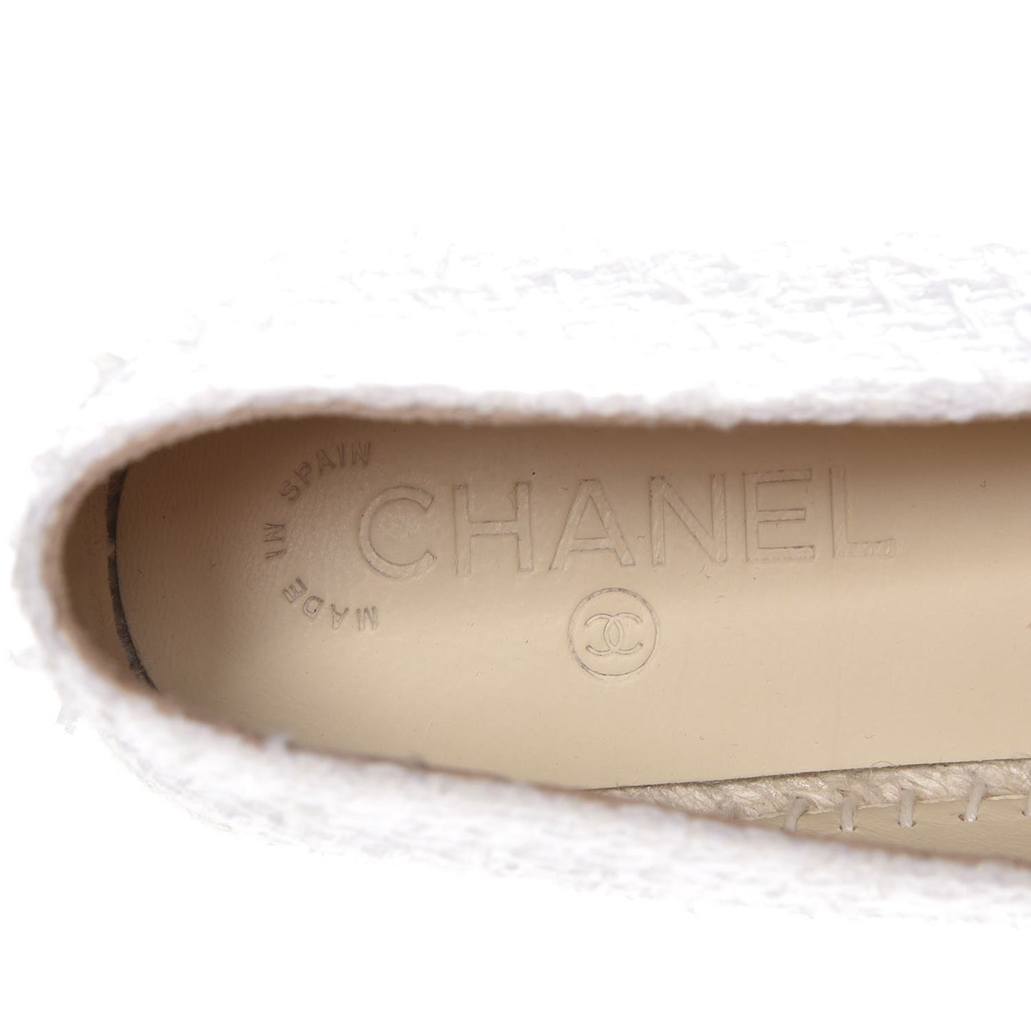 Tweed Patent CC Espadrilles 42 White