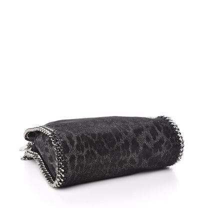 Stella McCartney Shaggy Deer Leopard Print Mini Falabella Tote Black 4 of 8