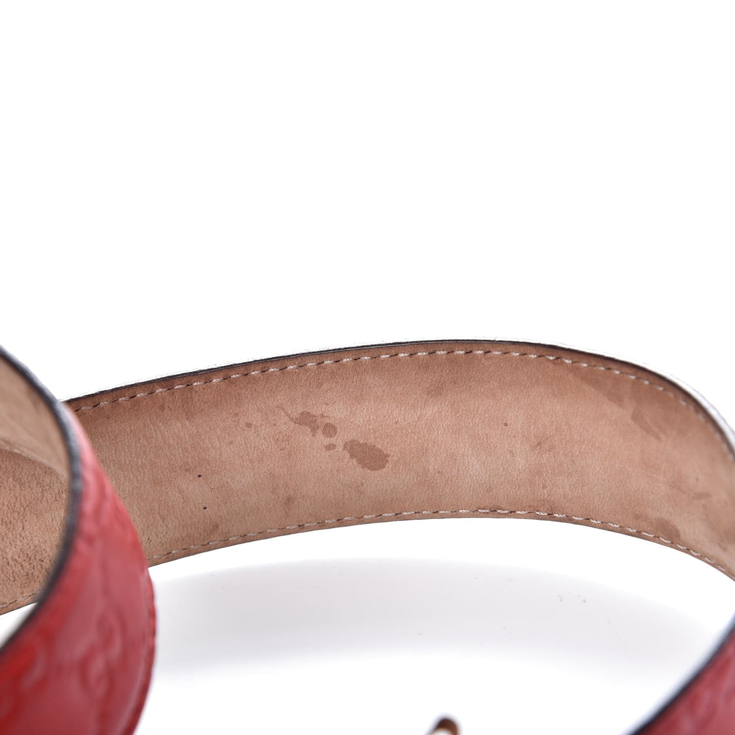 Guccissima Signature Interlocking G 40mm Belt 90 36 Red