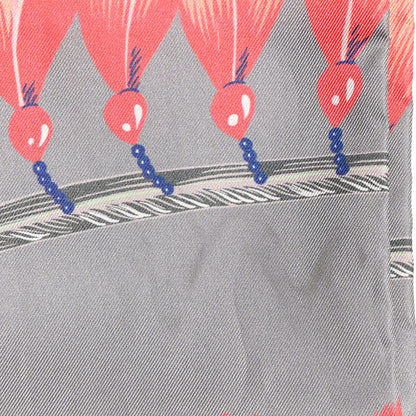 Hermes Silk Brazil Maxi Twilly Gris Perle Saumon Mauve 5 of 6