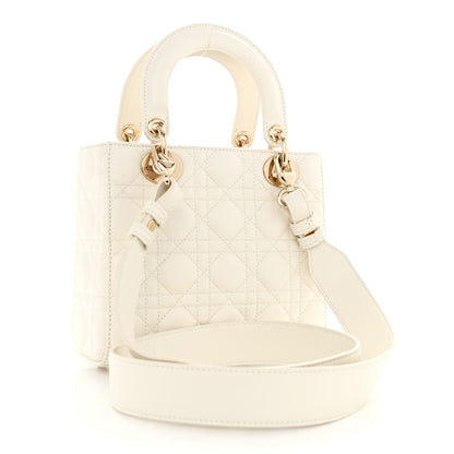 Christian Dior CHRISTIAN DIOR Lambskin Cannage Small My ABCDior Lady Dior White 3 of 10