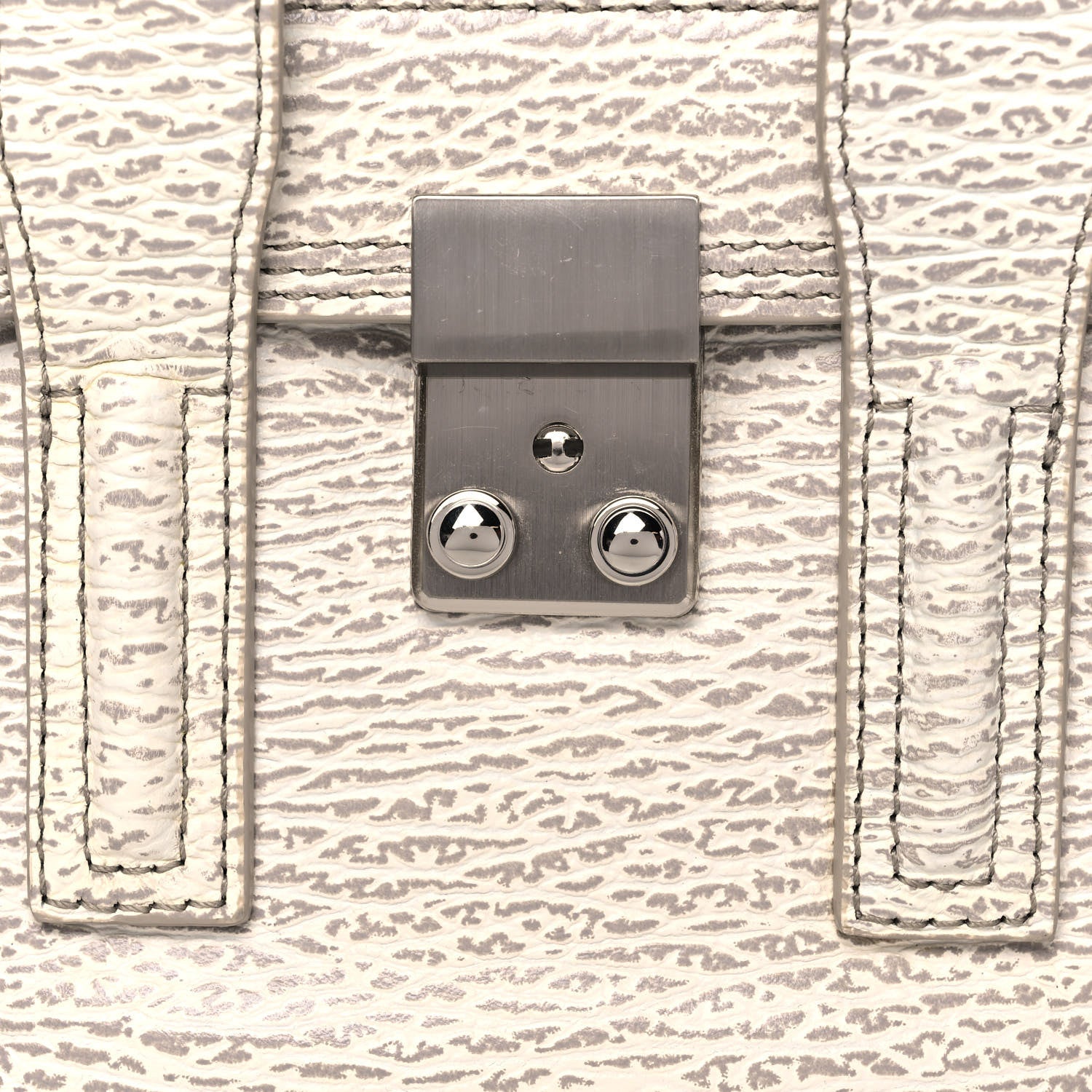 3.1 Phillip Lim Shark Embossed Textured Calfskin Mini Pashli Satchel Ivory Dove 7 of 10