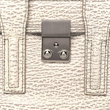 3.1 Phillip Lim Shark Embossed Textured Calfskin Mini Pashli Satchel Ivory Dove 7 of 10