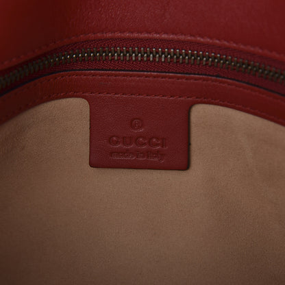 Gucci Calfskin Matelasse Medium GG Marmont Shoulder Bag Hibiscus Red 7 of 9