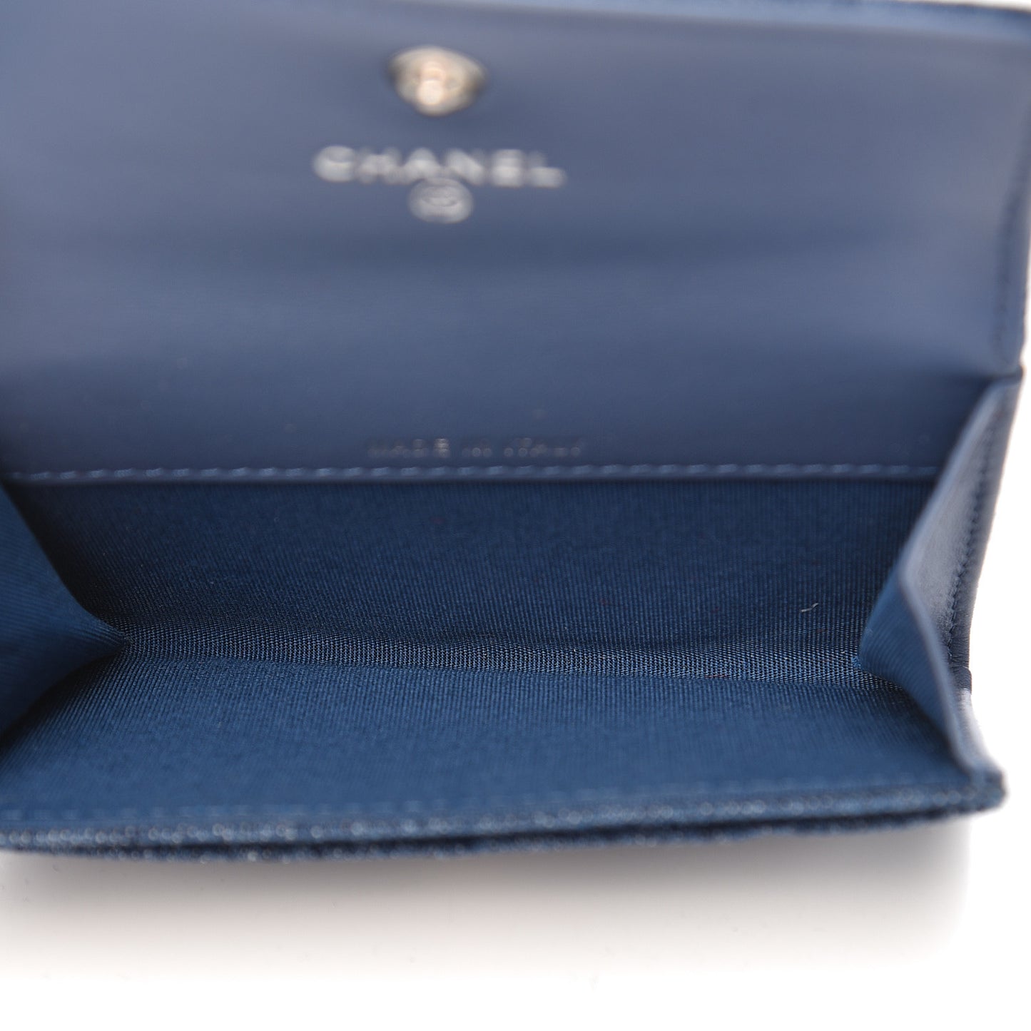 Denim Camelia Charms Card Holder Blue