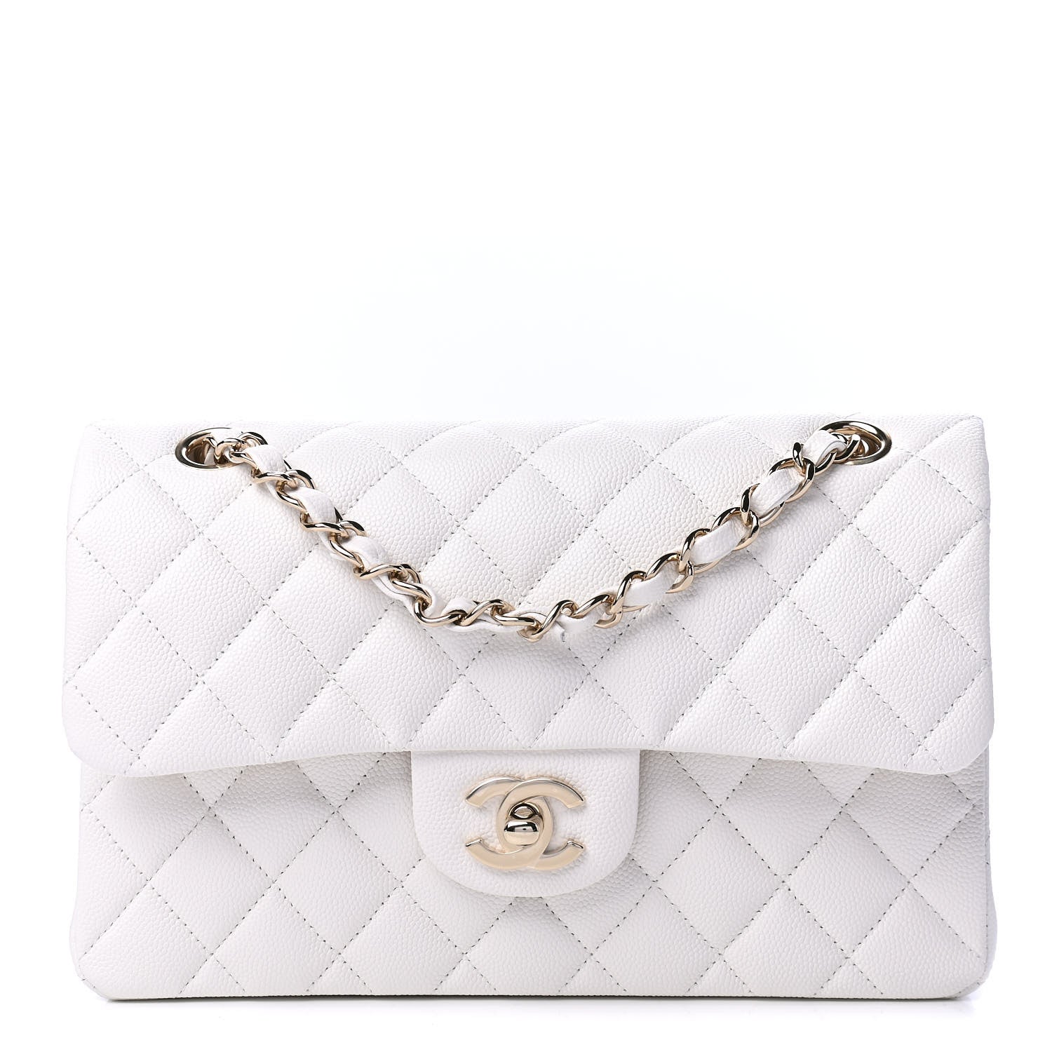 Chanel Caviar Quilted Small Double Flap White 1 of 4